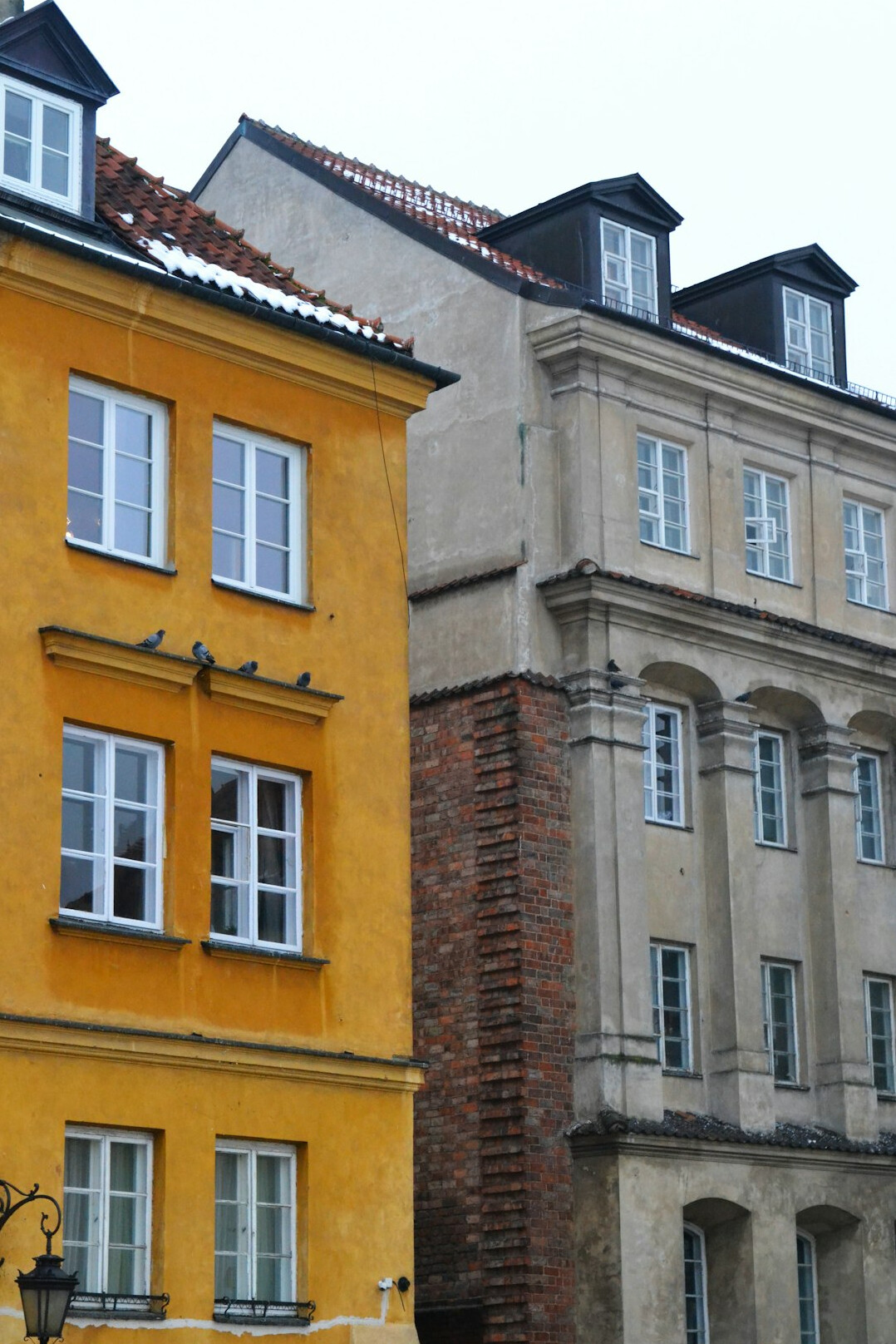 Historic European old town buildings